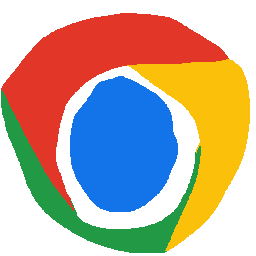 Poorly drawn logo of the Chrome web browser.