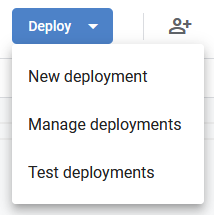 A dropdown allowing the user to pick from a selection of options relating to deploying their project.
